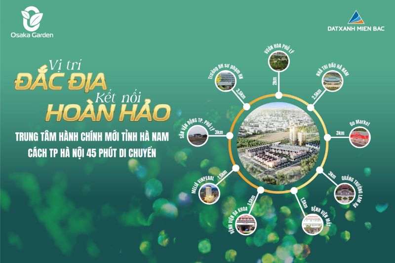 biệt thự đơn lập osaka garden phủ lý