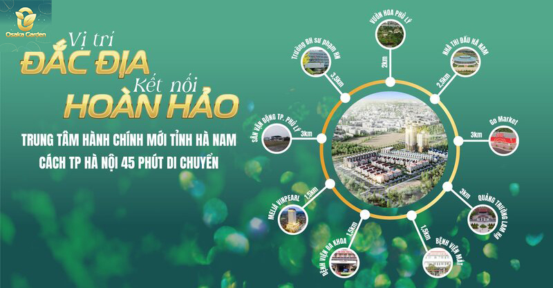 Đất nền biệt thự dự án Osaka Phủ Lý