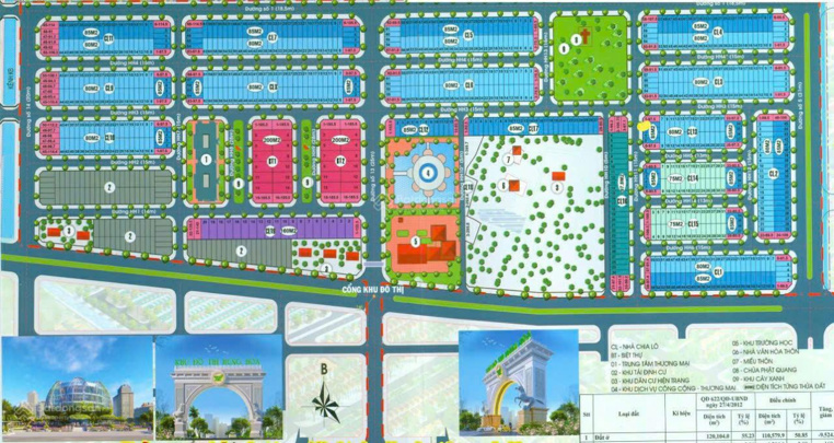 Mặt bằng dự án Khu đô thị Hưng Hòa Hà Nam
